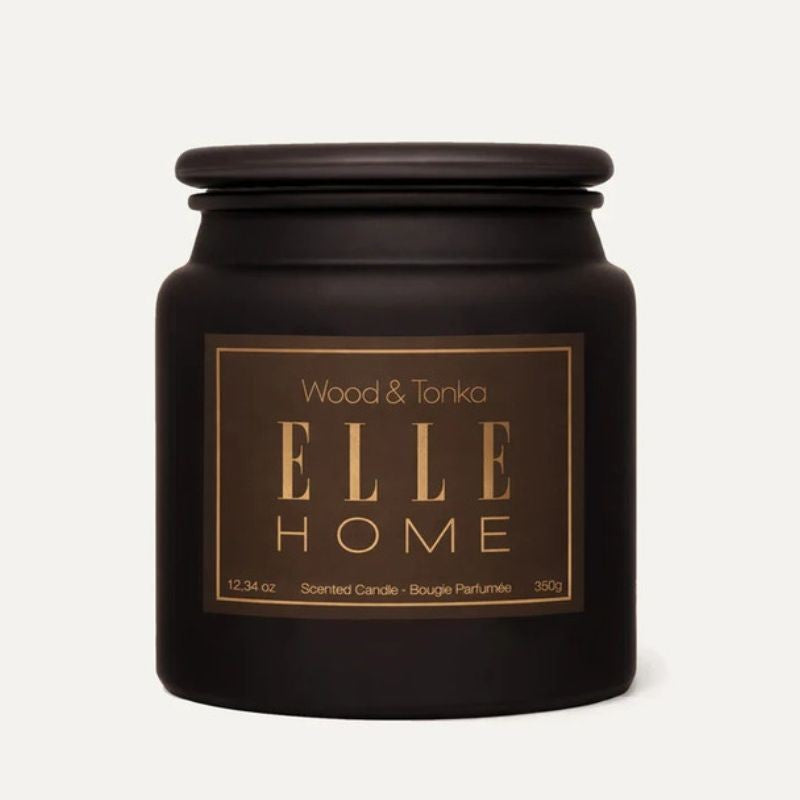 ELLE CANDLE 350G WOOD AND TONKA