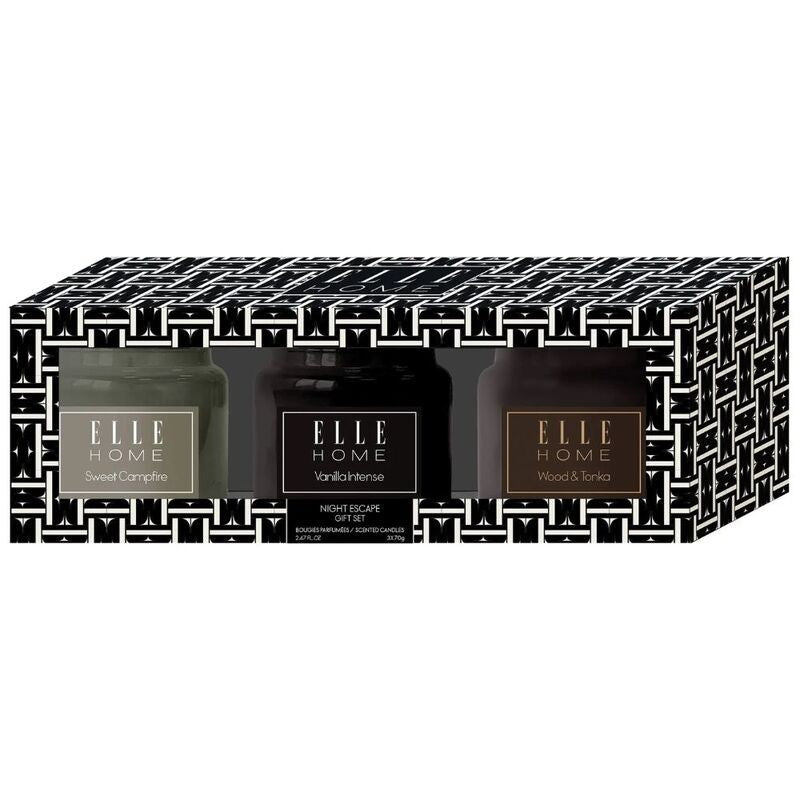 ELLE HOME NIGHT ESCAPE CANDLE GIFT SET 3X70G