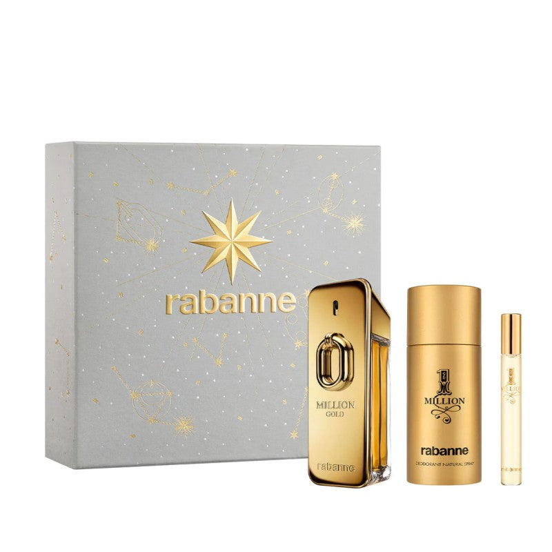 PACO RABANNE MILLION GOLD FOR HIM EDP INTENSE 100ML 3 PIECES SET - Beauty Bar