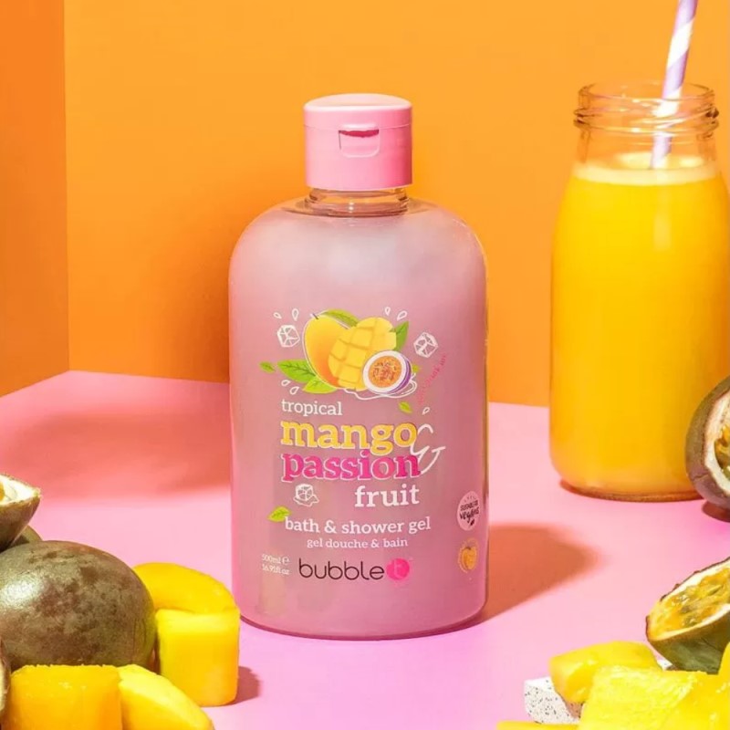 BUBBLE T BATH & SHOWER GEL MANGO & PASSIONFRUIT 500ML - Beauty Bar