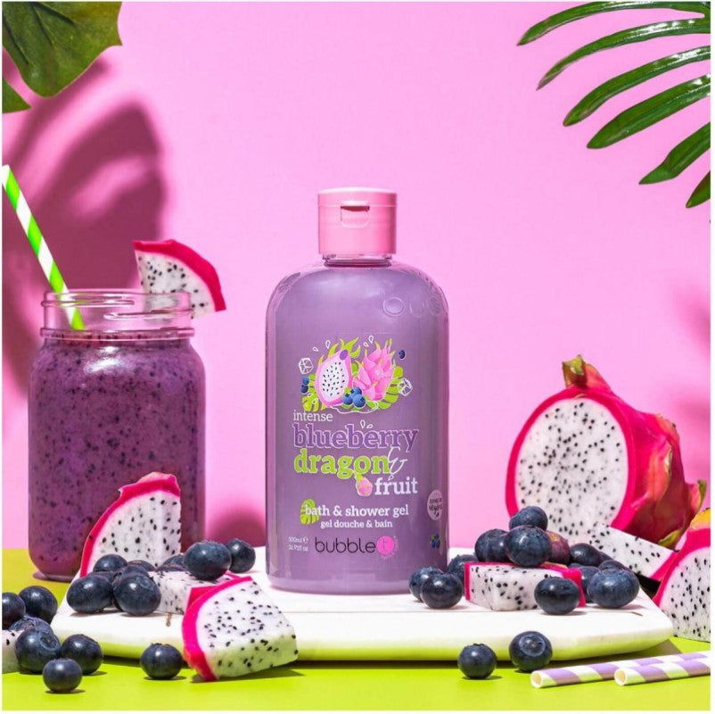 BUBBLE T BATH & SHOWER GEL BLUEBERRY & DRAGONFRUIT 500ML - Beauty Bar