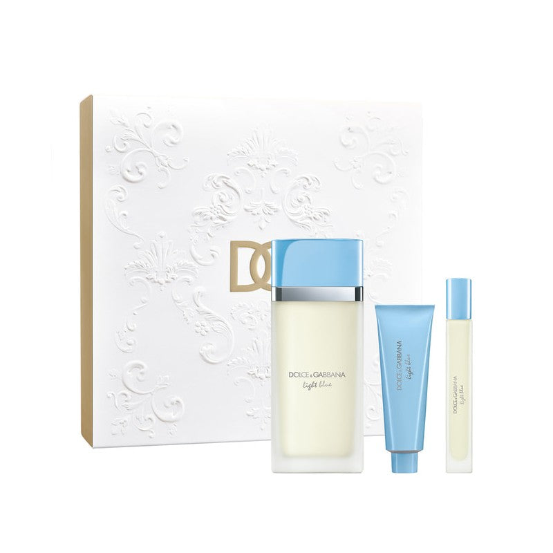 D&G LIGHT BLUE EDT 100ML & BODY LOTION 50ML & EDT 10ML SET - Beauty Bar