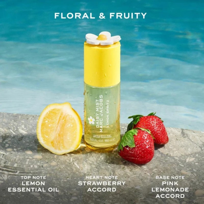 MARC JACOBS DAISY LEMON SPIRTZ FIZZ HAIR & BODY MIST 150ML