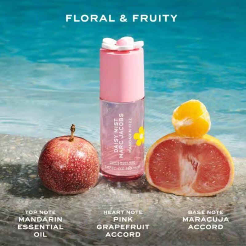 MARC JACOBS DAISY MANDARIN FIZZ HAIR & BODY MIST 150ML