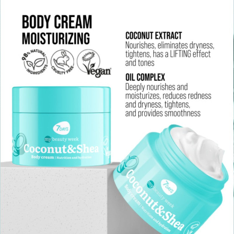 7DAYS NUTRITION & HYDRATION COCONUT & SHEA BODY CREAM 250ML - Beauty Bar