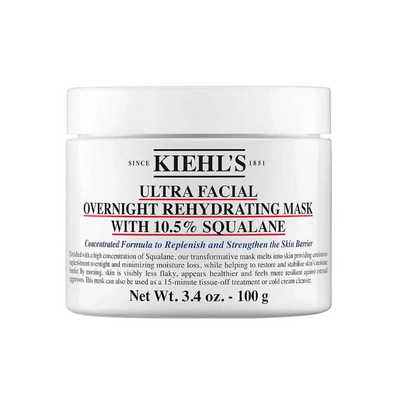 KIEHL'S ULTRA FACIAL OVERNIGHT HYDRATING FACE MASK WITH 10.5% SQUALANE 100ML - Beauty Bar