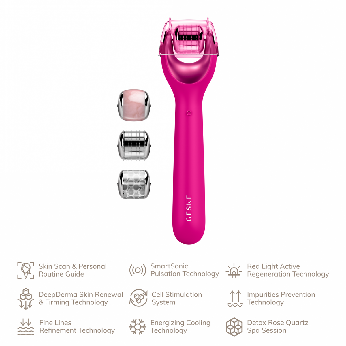 GESKE MICRONEEDLE FACEROLLER 9 IN 1 - AVAILABLE IN 3 COLOURS - Beauty Bar
