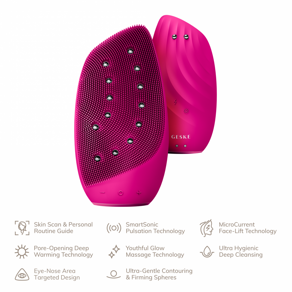 GESKE THERMO FACE BRUSH & LIFTER 8IN1 - AVAILABLE IN 3 COLOURS - Beauty Bar