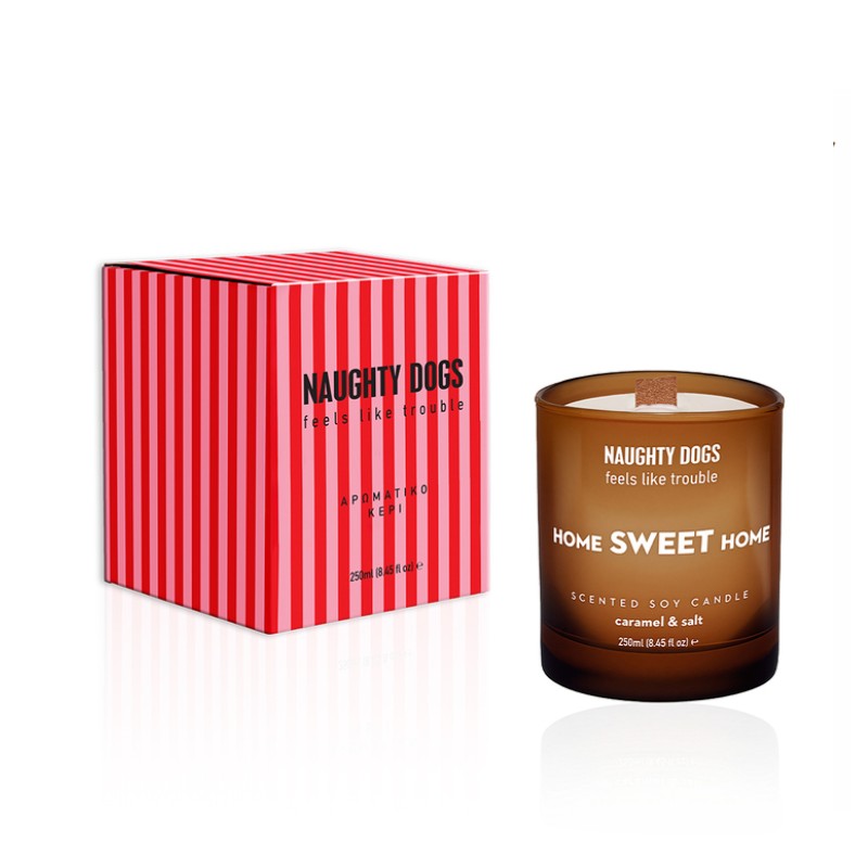 NAUGHTY DOGS CANDLE HOME SWEET HOME SALTED CARAMEL 250ML