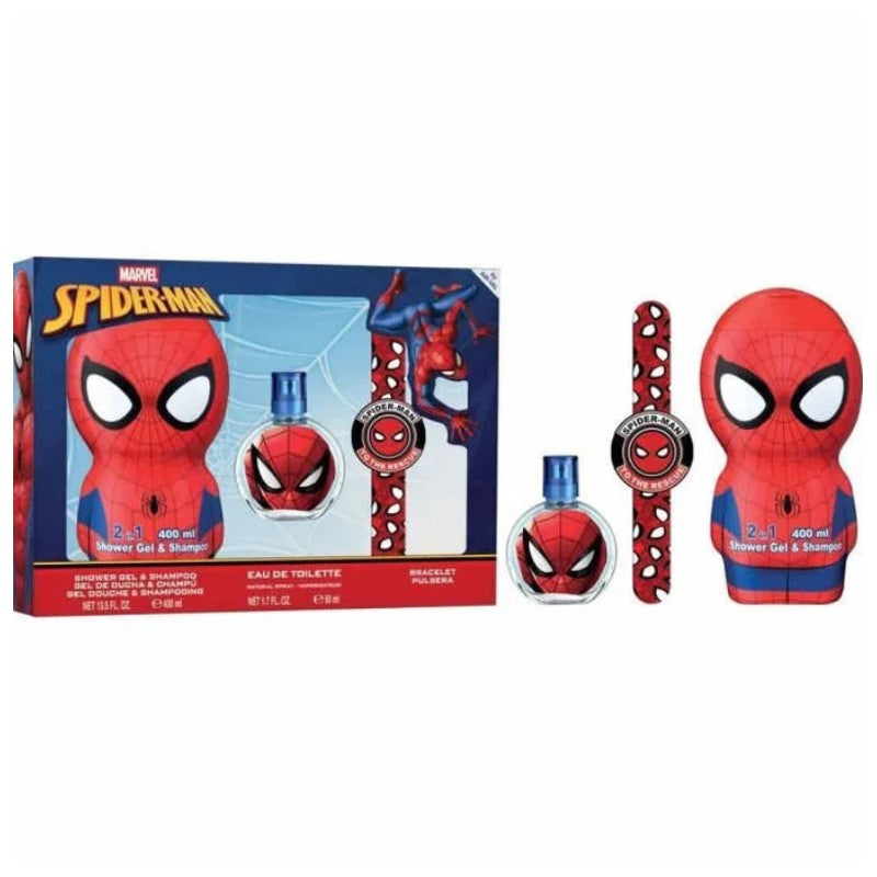 AIRVAL SPIDER-MAN EDT 50ML+2D SHOWER GEL+SHAMPOO 400ML+BRACELET SET - Beauty Bar