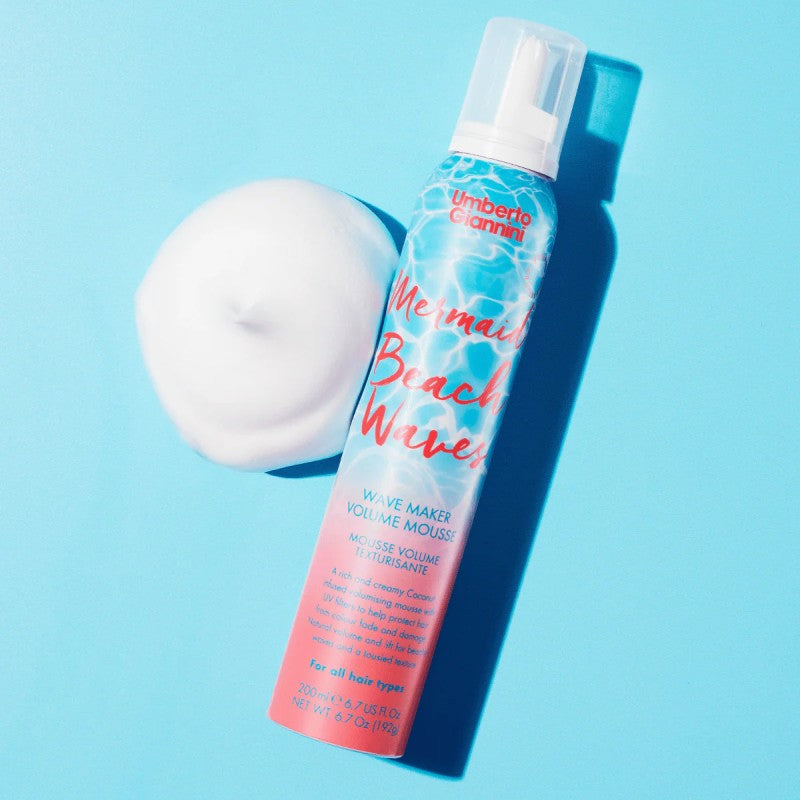 UMBERTO GIANNINI MERMIAD BEACH WAVES MAKER VOLUME MOUSSE 200ML - Beauty Bar