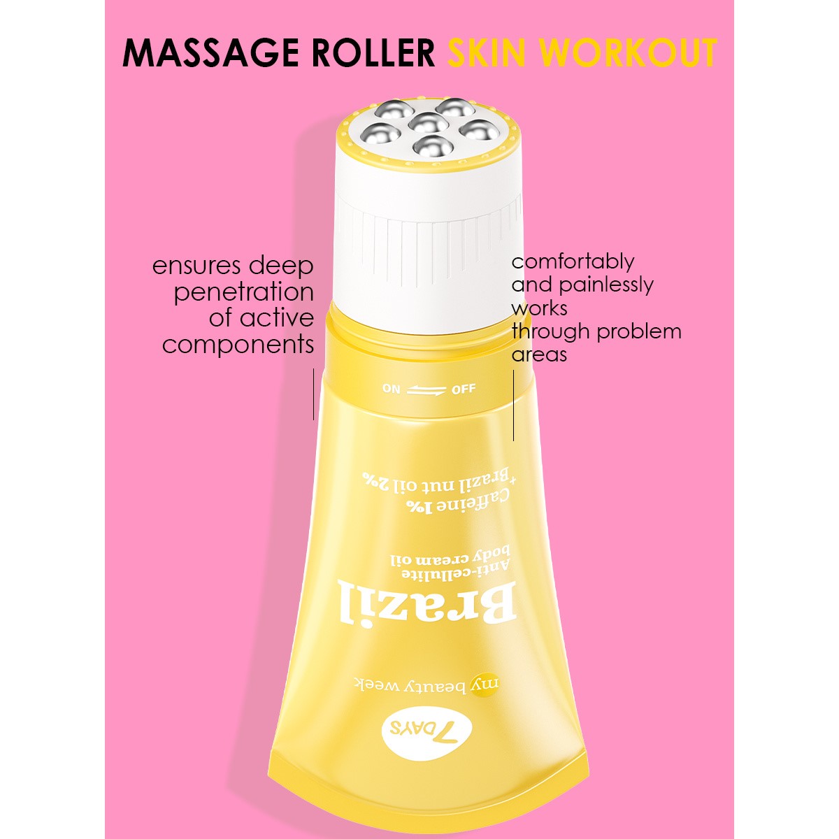 7DAYS BRAZIL ANTI-CELLULITE BODY CREAM OIL CAFFEINE 1% + BRAZIN NUT OIL 2% 130ML - Beauty Bar