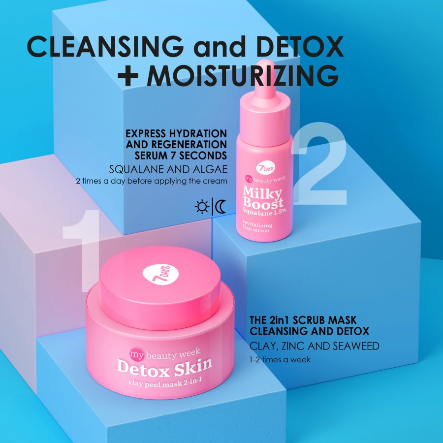 7DAYS DETOX SKIN CLAY PEEL MASK DETOX SKIN 50ML - Beauty Bar