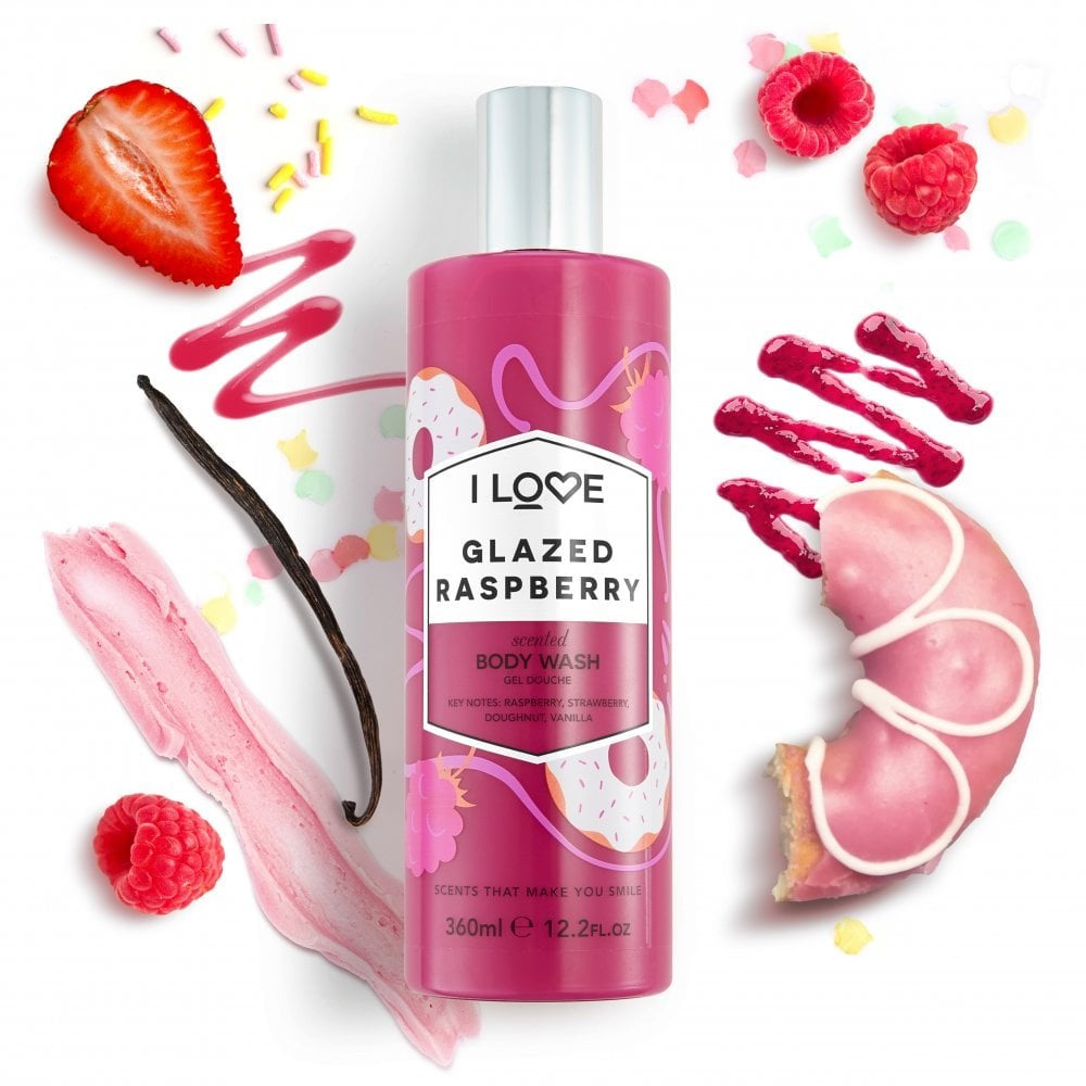 I LOVE SIGNATURE COLLECTION GLAZED RASPBERRY BODY WASH 360ML - Beauty Bar
