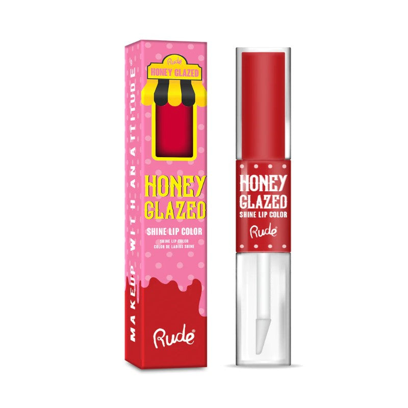 RUDE HONEY GLAZED SHINE LIP COLOUR - AVAIALABLE IN 8 SHADES - Beauty Bar