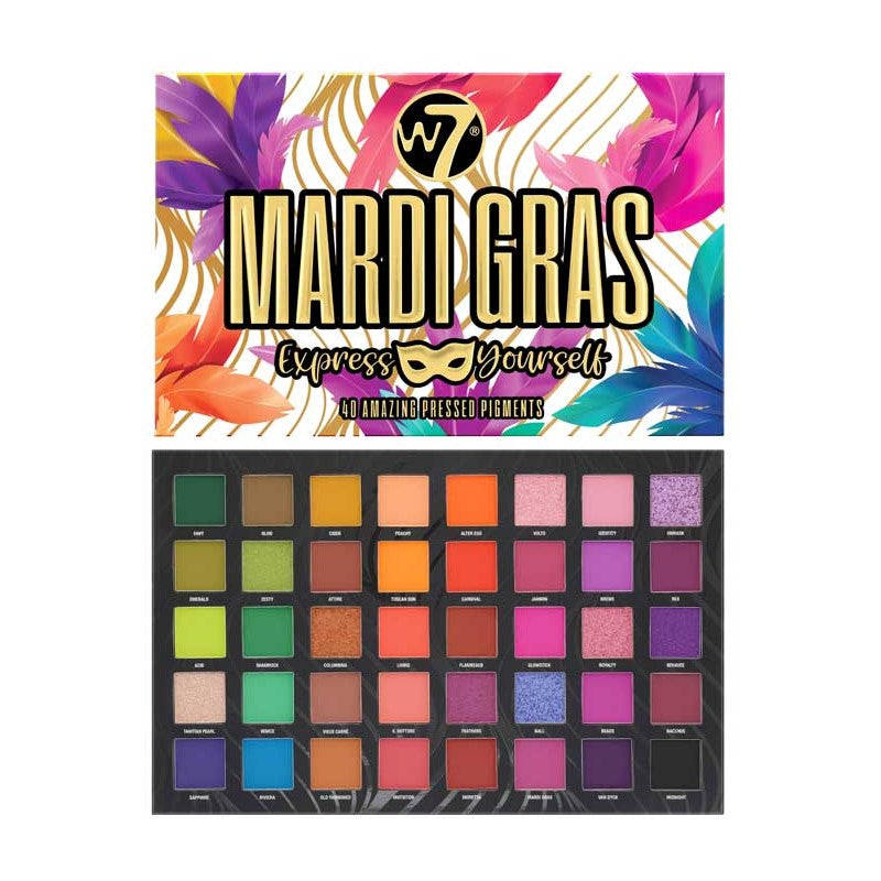 W7 MARDI GRAS PRESSED PIGMENT PALETTE - Beauty Bar