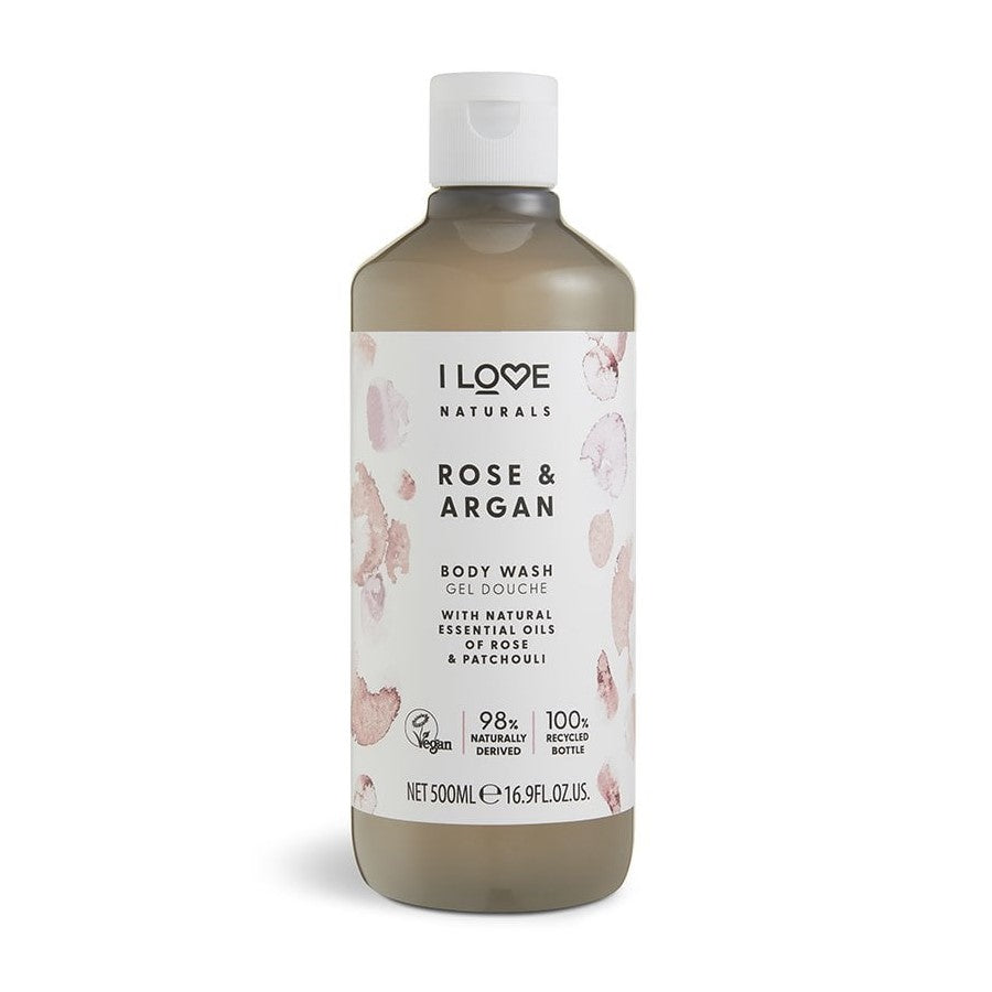 I LOVE NATURALS ROSE & ARGAN BODY WASH 500ML - Beauty Bar