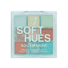 Load image into Gallery viewer, W7 SOFT HUES PRESSED PIGMENT PALETTE - AQUAMARINE - Beauty Bar Cyprus