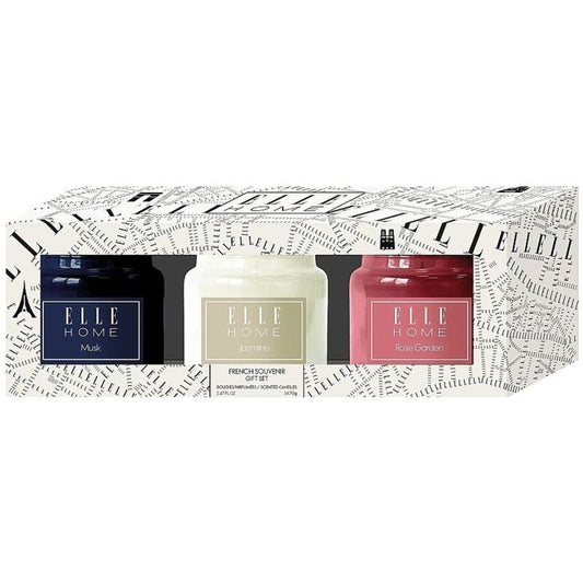 ELLE HOME FRENCH SOUVENIR CANDLE GIFT SET 3X70G