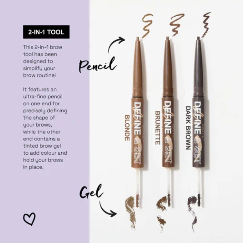 TECHNIC DEFINE & SET TINTED GEL & EYEBROW PENCIL - AVAILABLE IN 3 SHADES - Beauty Bar 