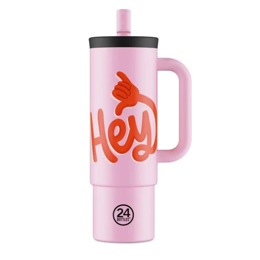24BOTTLES STRAW CUP 800ML HEY! PINK - Beauty Bar 