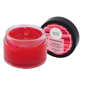 DERMACOL FACE AND LIP PEELING ANTI-STRESS - RHUBARB SCENT 50G - Beauty Bar 