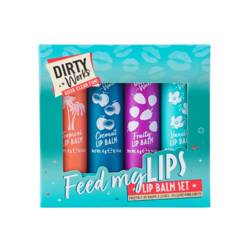 DIRTY WORKS FEED MY LIPS LIP BALM SET - Beauty Bar 