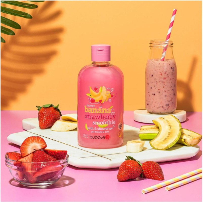 BUBBLE T BATH & SHOWER GEL STRAWBERRY & BANANA 500ML - Beauty Bar 