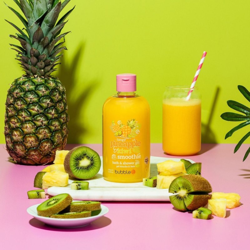BUBBLE T BATH & SHOWER GEL PINEAPPLE & KIWI 500ML - Beauty Bar 