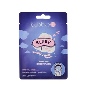 BUBBLE T NIGHTEA FACE SHEET MASK LAVEND & LEMON 20ML - Beauty Bar 