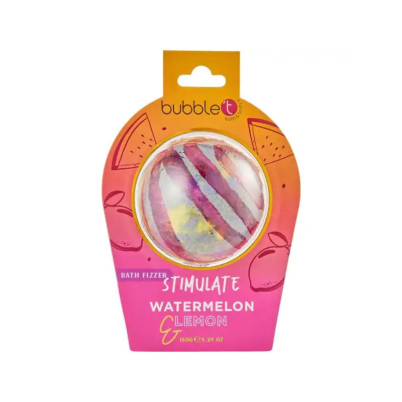 BUBBLE T BATH FIZZER IN WATERMELON & LEMON 150G - Beauty Bar 