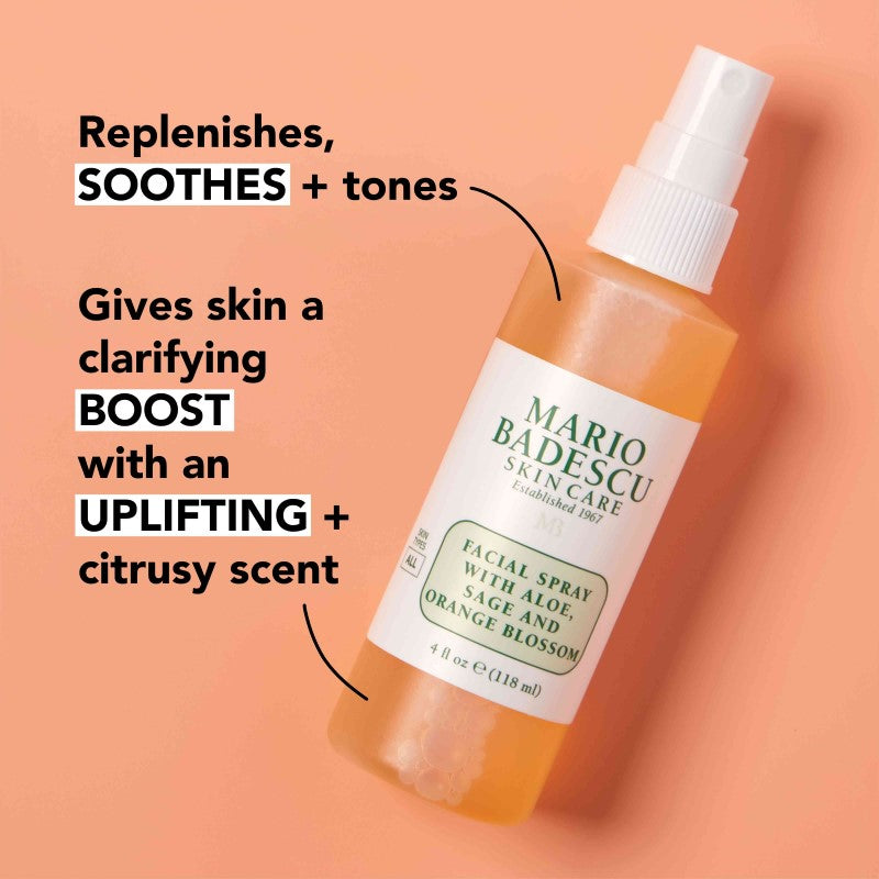 MARIO BADESCU FACIAL SPRAY ALOE, SAGE & ORANGE BLOSSOM 118ML - Beauty Bar 