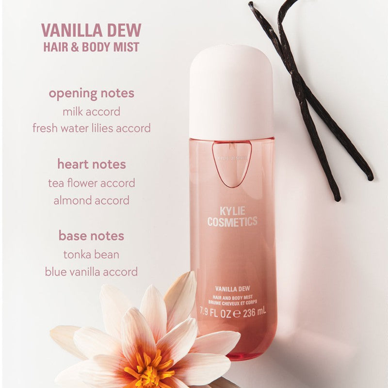 KYLIE VANILLA DEW HAIR AND BODY MIST 236ML - Beauty Bar 