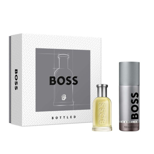 HUGO BOSS BOTTLED EDT 50ML + DEODORANT SPRAY 150ML SET - Beauty Bar 