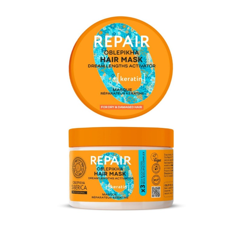 NATURA SIBERICA OBLEPIKHA REPAIR HAIR MASK DRY DAMAGE 300ML