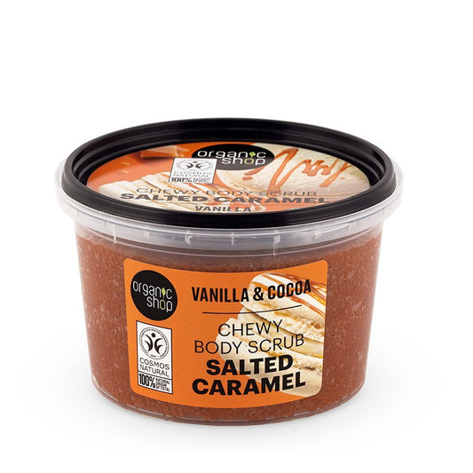 ORGANIC SHOP SALTED CARAMEL CHEWY BODY SCRUB 250ML - Beauty Bar 