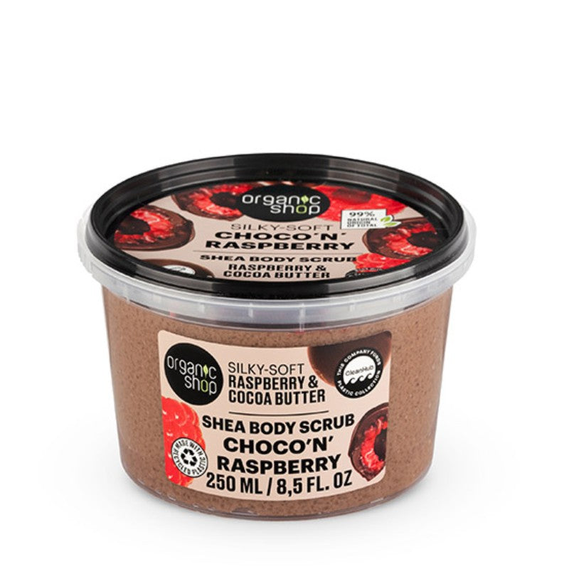 ORGANIC SHOP CHOCO 'N' RASPBERRY BODY SCRUB SOFT 250ML - Beauty Bar 