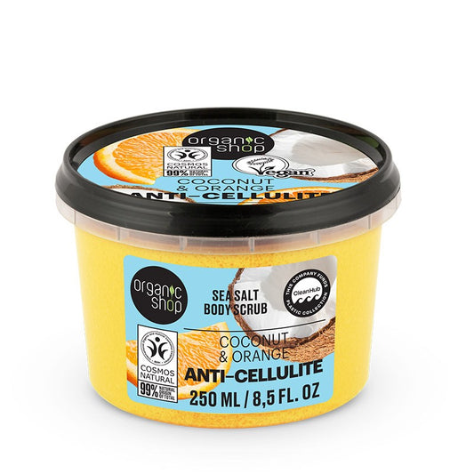 ORGANIC SHOP ANTI-CELLULITE SALT BODY SCRUB 250ML - Beauty Bar 
