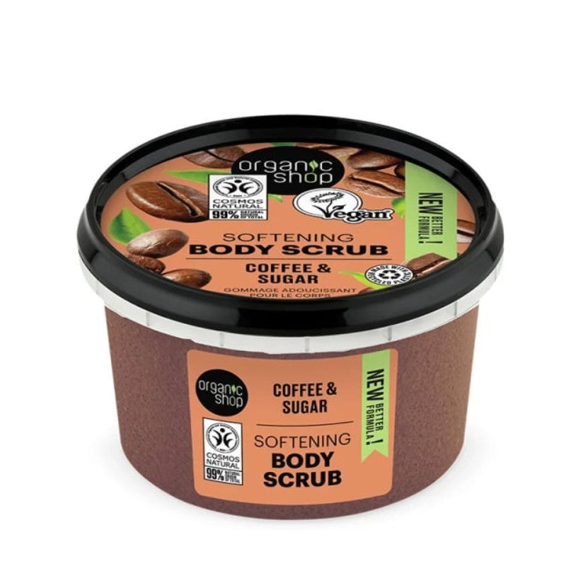 ORGANIC SHOP SOFTENING BODY SCRUB COFFEE & SUGAR 250ML - Beauty Bar 