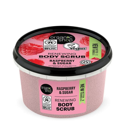 ORGANIC SHOP RENEWING BODY SCRUB RASPBERRY & SUGAR 250ML - Beauty Bar 
