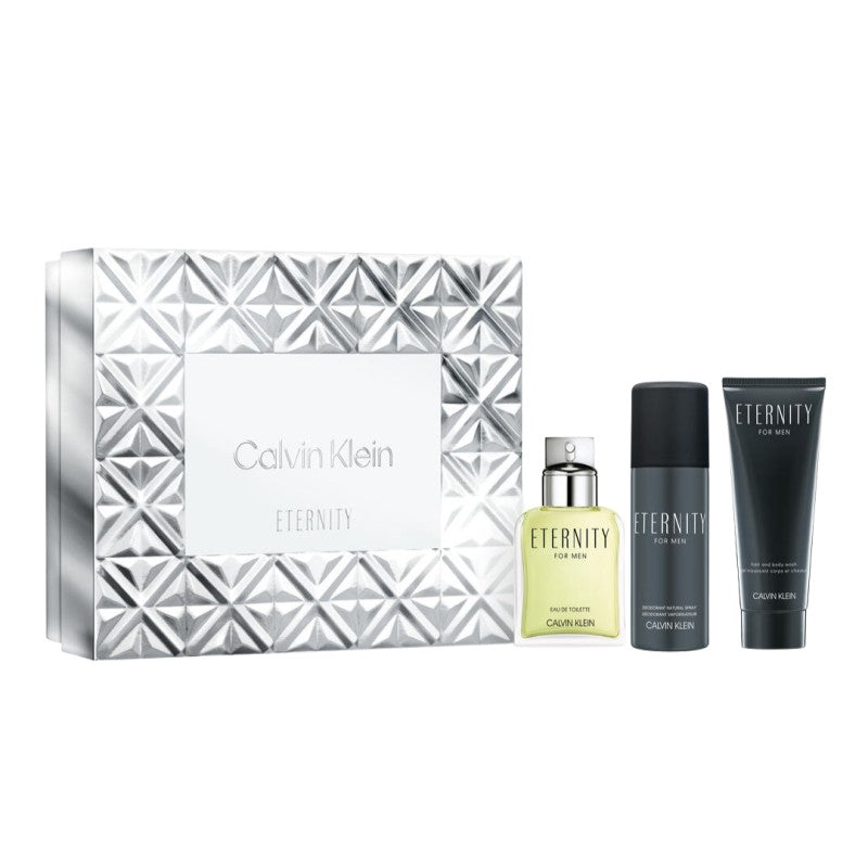CALVIN KLEIN ETERNITY MAN EDP 100ML &  DEO SPRAY 150ML & SHOWER GEL 100ML SET - Beauty Bar 