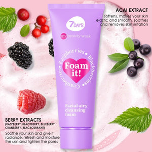 7DAYS FOAM IT FACIAL AIRY CLEANSER 80ML - Beauty Bar 