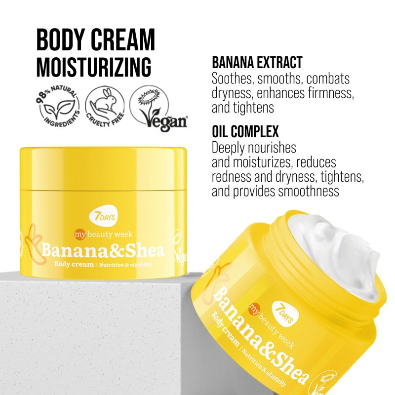 7DAYS NUTRITION & FIRMING BANANA & SHEA BODY CREAM 250ML - Beauty Bar 