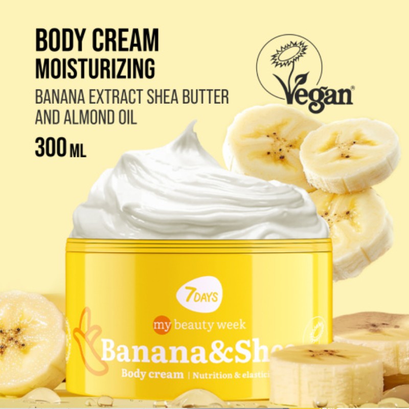 7DAYS NUTRITION & FIRMING BANANA & SHEA BODY CREAM 250ML - Beauty Bar 