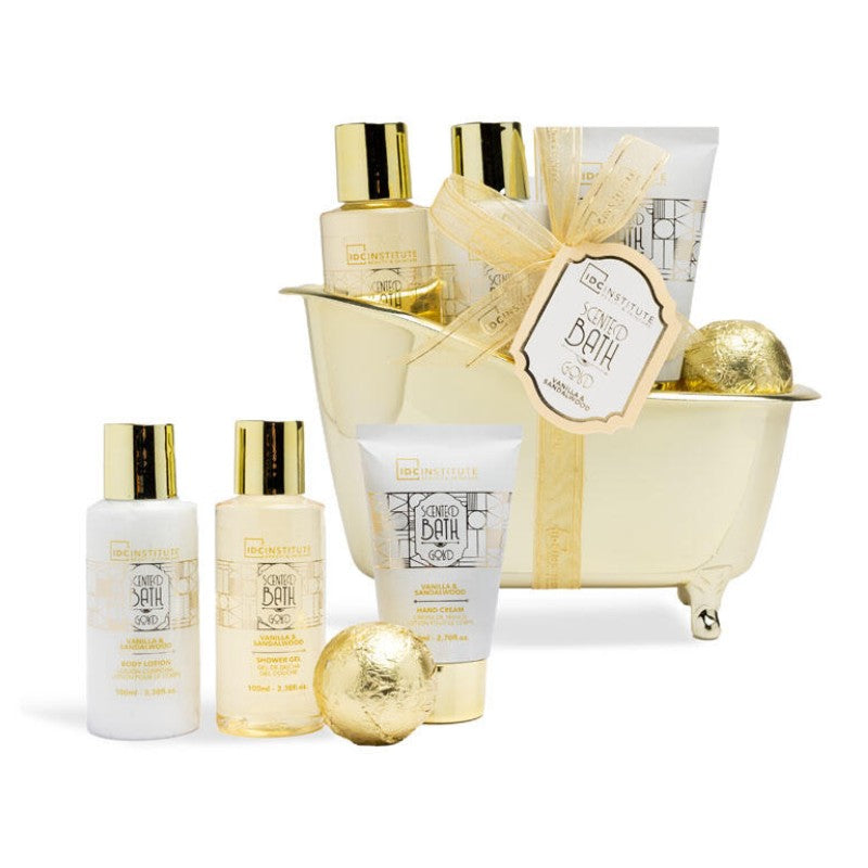 IDC INSTITUTE SCENTED BATH GOLD BATHTUB 4PCS - Beauty Bar 