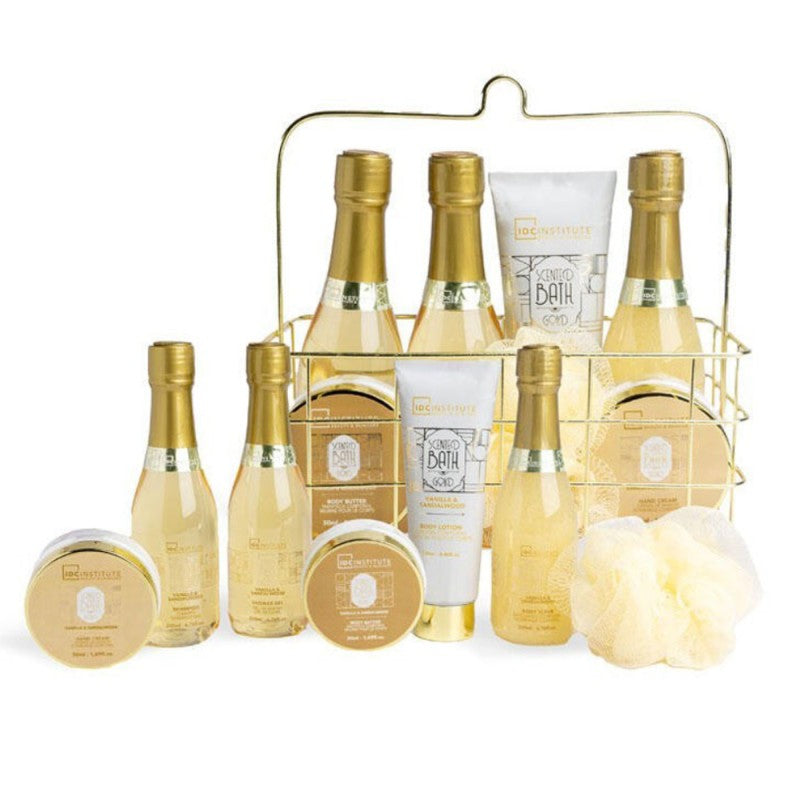 IDC INSTITUTE SCENTED BATH GOLD TIN CARE BASKET - Beauty Bar 