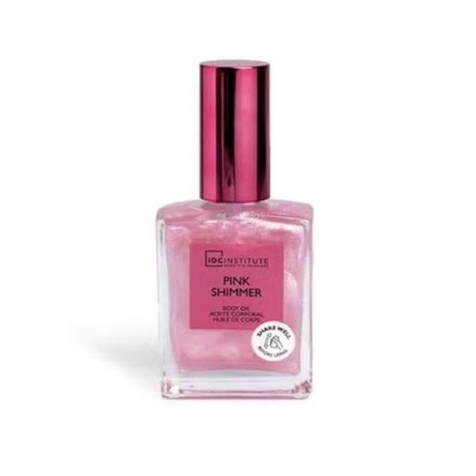 IDC GLOW SHIMMER PINK BODY OIL 45ML - Beauty Bar 