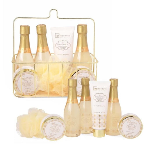 IDC INSTITUTE SCENTED BATH GOLD TIN CARE BASKET SET - Beauty Bar 