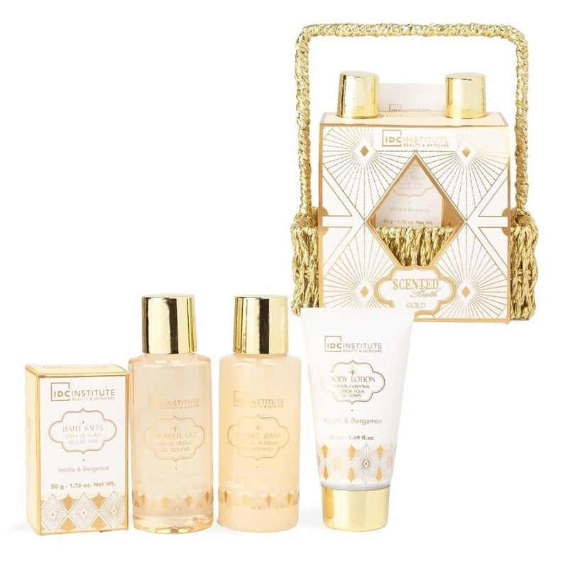 IDC INSTITUTE SCENTED BATH GOLD ULTIMATE BATH & BODY SET