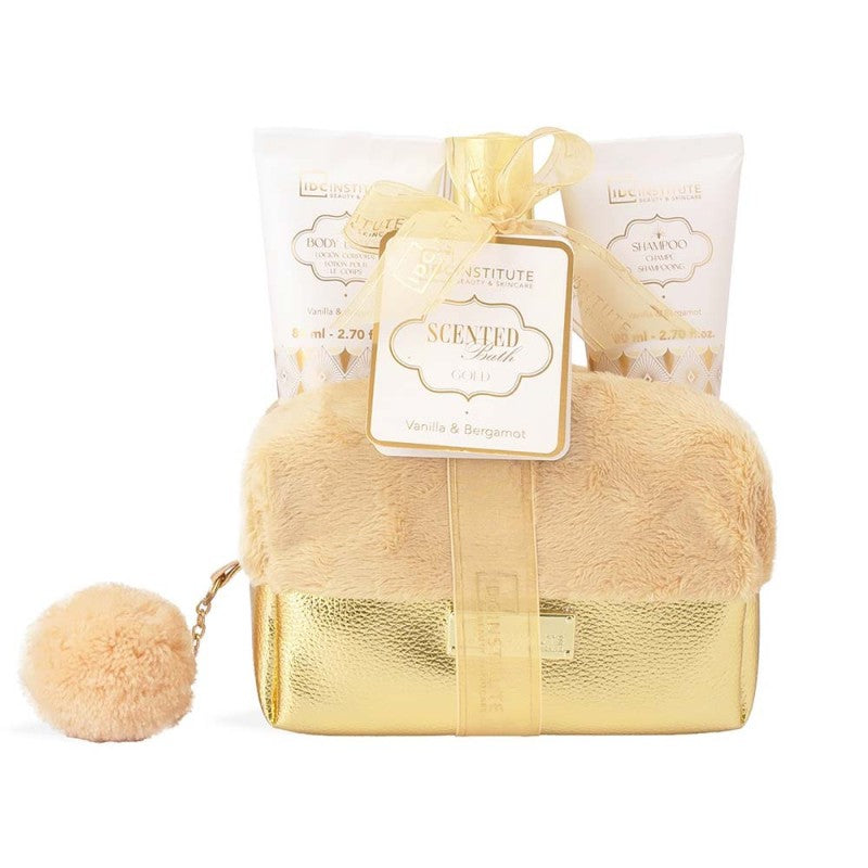 IDC INSTITUTE SCENTED BATH GOLD BAG SET 4PCS SET